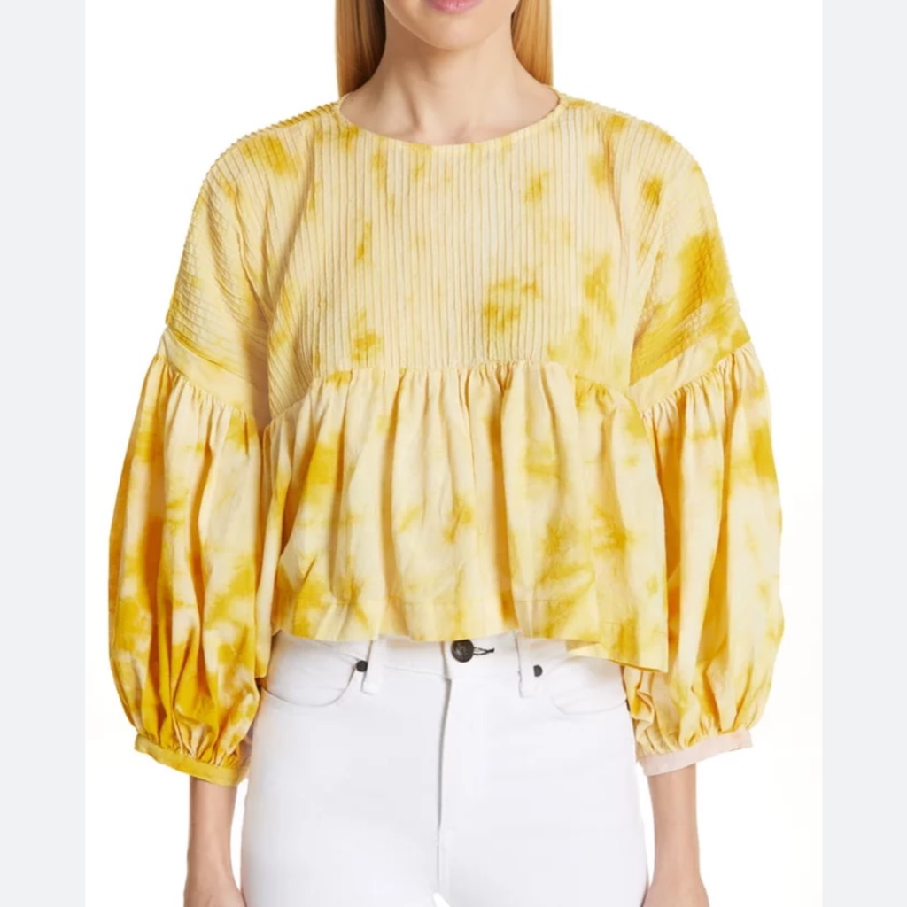 Story Mfg. Mon Tie Dye Tie Back Top